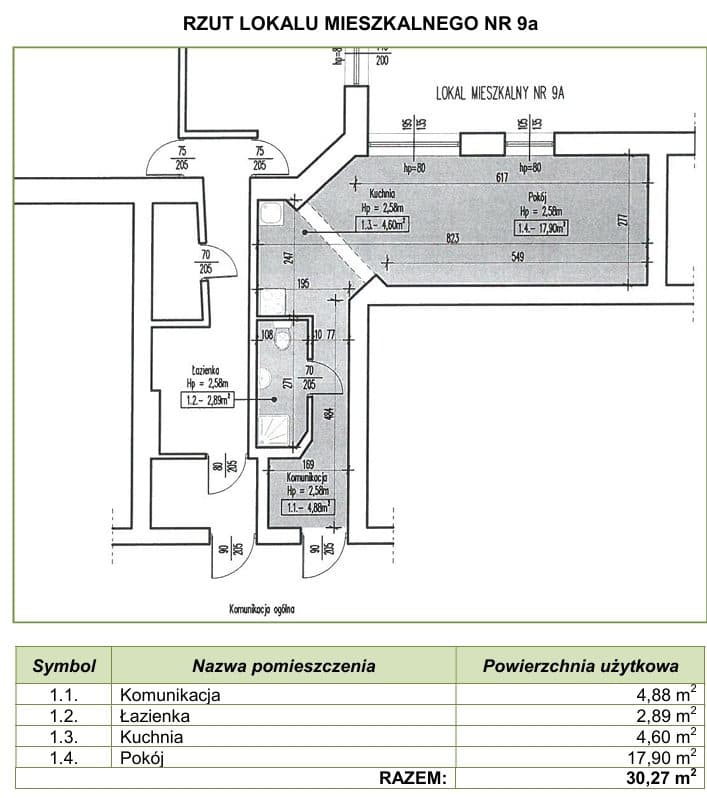 Mieszkanie 30,27 m2 w Słupsku na Grodzkiej – zdjęcie 5 z 8