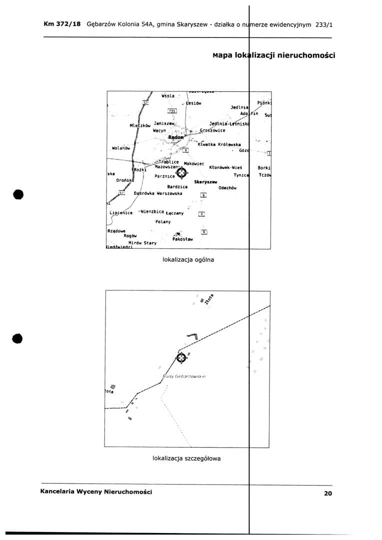 działka nr 233/1 o pow. 0,41 ha