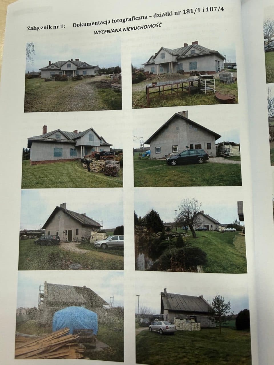 nieruchomość zabudowana działka nr 181/1 i 187/4