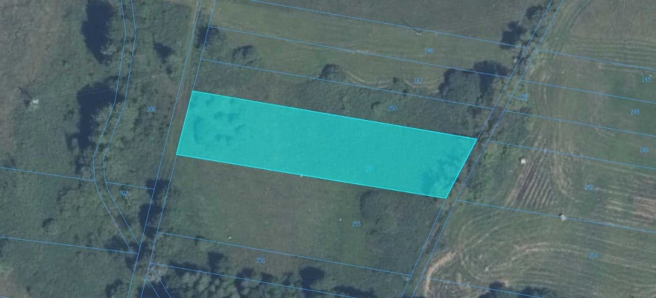 Działka ewidencyjna nr 251 (łąki trwałe) o pow. 0,1700 ha, położona w miejscowości Siennica Królewska Duża, gm. Siennica Różana