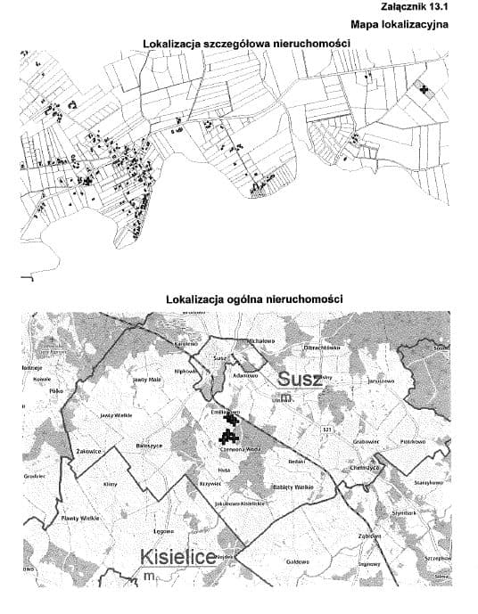 Działki gruntu nr 464 o pow. 0,9332 ha. Niezabudowana. Grunt rolny IIIb i IVB.