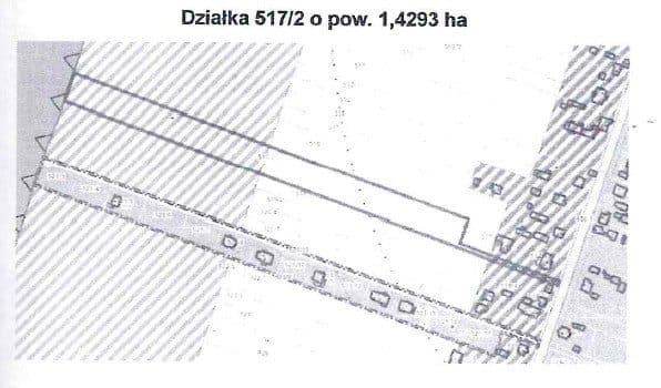 prawo własności w udziałach po 1/2 niezabudowanej działki o numerze ewidencyjnym 517/2 o pow. 1,4293 ha