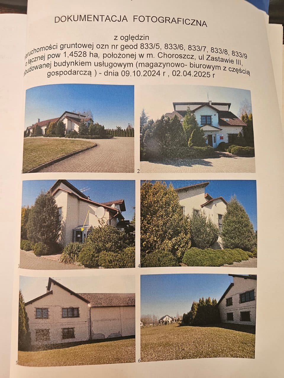 Nieruchomość zabudowana budynkiem usługowym (magazynowo-biurowym) stanowiąca działki oznaczone numerami geodezyjnymi 833/5, 833/6, 833/7, 833/8, 833/9 – zdjęcie 3 z 10