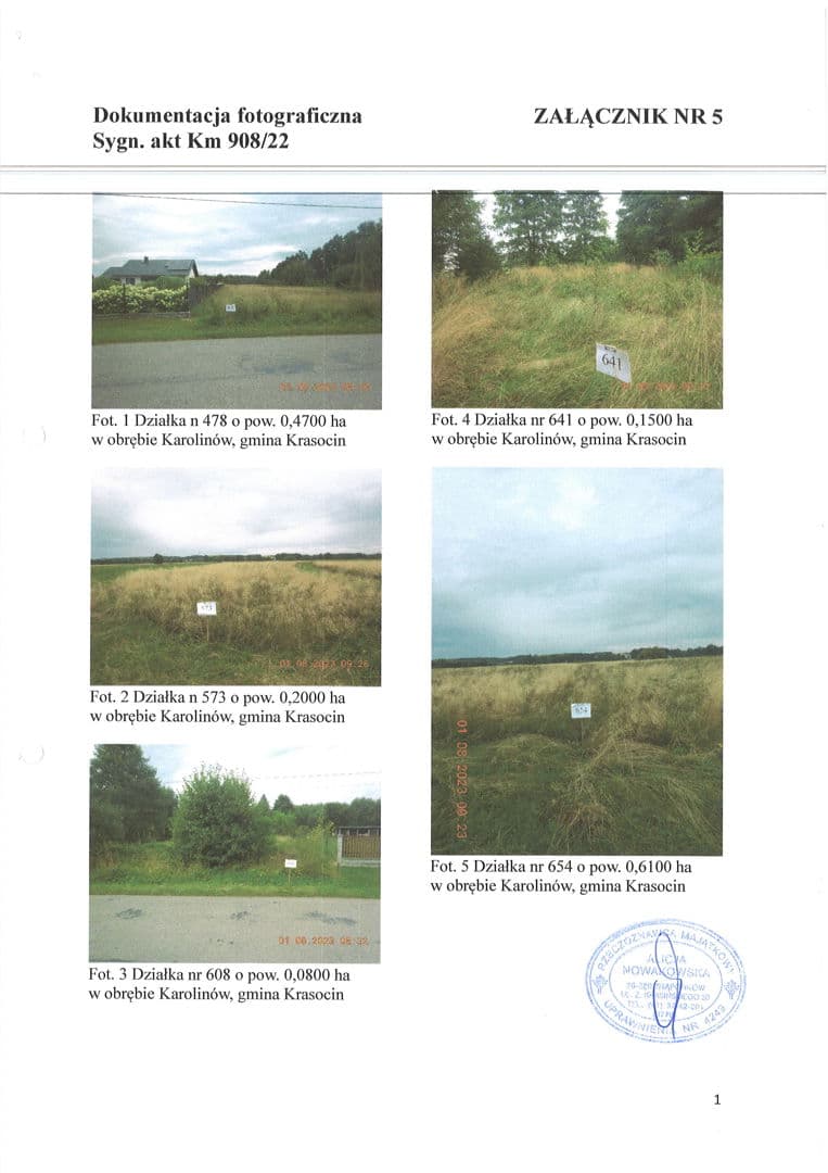 Działka ewidencyjna nr 573 o powierzchni 0,2000 HA położona Karolinów gmina Krasocin – zdjęcie 2 z 2
