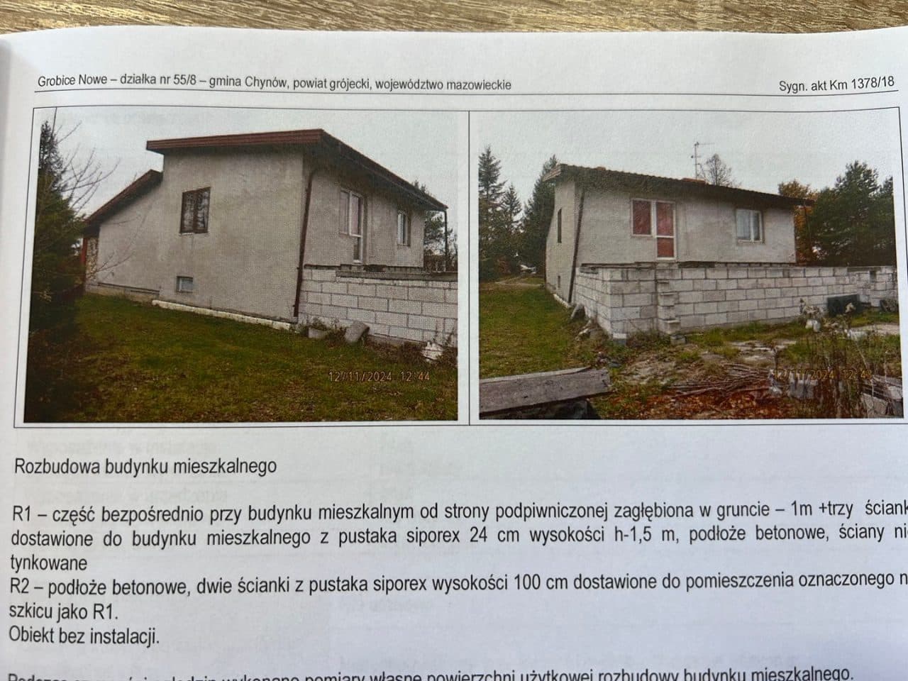 Nieruchomość gruntowa zabudowana domem położona w miejscowości Nowe Grobice, ul. Główna 2, 05-650 Chynów – zdjęcie 3 z 5