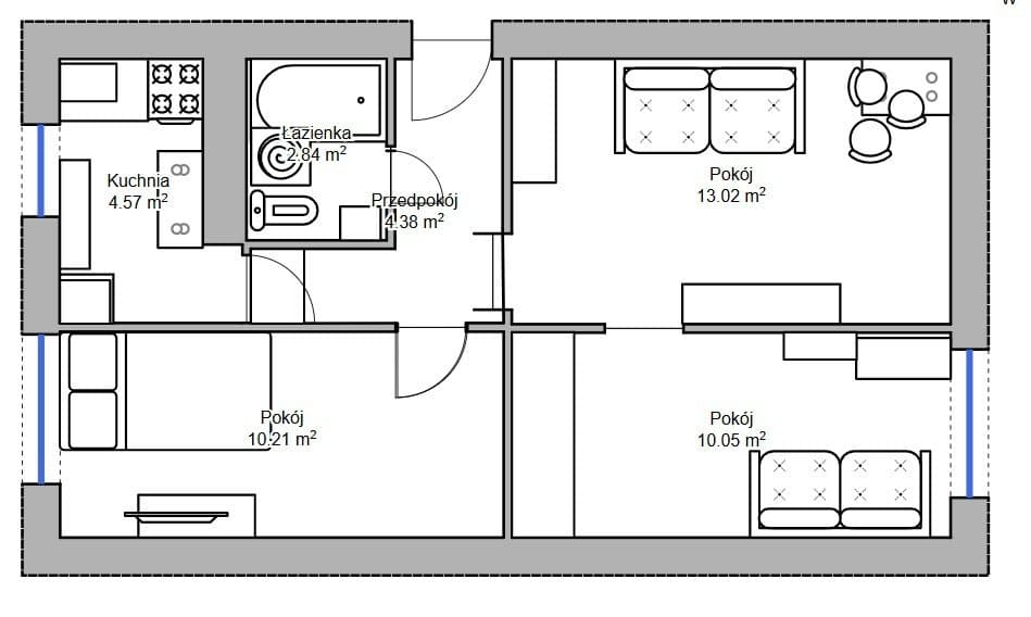 lokal mieszkalny o pow. 44,12m2, 19-200 Grajewo, Os. 1000-lecia 3/12 – zdjęcie 2 z 6