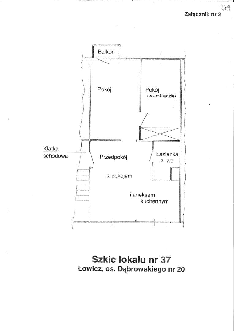 lokal mieszkalny o pow. 47,65 m2 położony w Łowiczu os. Dąbrowskiego 21/12 dla której Sąd Rejonowy w Łowiczu prowadzi księgę wieczystą LD1O/00034621/2 – zdjęcie 3 z 4